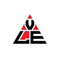 diseño de logotipo de letra de triángulo vle con forma de triángulo. monograma de diseño de logotipo de triángulo vle. plantilla de logotipo de vector de triángulo vle con color rojo. logotipo triangular vle logotipo simple, elegante y lujoso.