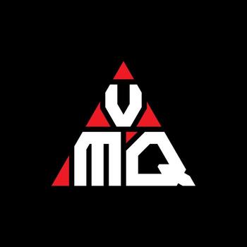 VMQ triangle letter logo design with triangle shape. VMQ triangle logo design monogram. VMQ triangle vector logo template with red color. VMQ triangular logo Simple, Elegant, and Luxurious Logo.