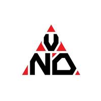 vno diseño de logotipo de letra triangular con forma de triángulo. monograma de diseño de logotipo de triángulo vno. plantilla de logotipo de vector de triángulo vno con color rojo. logotipo triangular vno logotipo simple, elegante y lujoso.