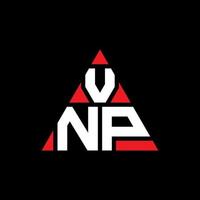 diseño de logotipo de letra triangular vnp con forma de triángulo. monograma de diseño de logotipo de triángulo vnp. plantilla de logotipo de vector de triángulo vnp con color rojo. logotipo triangular vnp logotipo simple, elegante y lujoso.