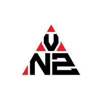 diseño de logotipo de letra triangular vnz con forma de triángulo. monograma de diseño del logotipo del triángulo vnz. plantilla de logotipo de vector de triángulo vnz con color rojo. logotipo triangular vnz logotipo simple, elegante y lujoso.