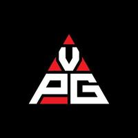 diseño de logotipo de letra de triángulo vpg con forma de triángulo. monograma de diseño de logotipo de triángulo vpg. plantilla de logotipo de vector de triángulo vpg con color rojo. logotipo triangular vpg logotipo simple, elegante y lujoso.