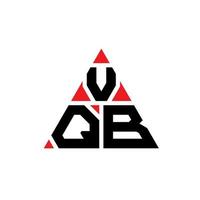 Diseño de logotipo de letra triangular vqb con forma de triángulo. monograma de diseño de logotipo de triángulo vqb. plantilla de logotipo de vector de triángulo vqb con color rojo. logotipo triangular vqb logotipo simple, elegante y lujoso.