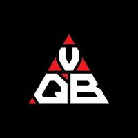 Diseño de logotipo de letra triangular vqb con forma de triángulo. monograma de diseño de logotipo de triángulo vqb. plantilla de logotipo de vector de triángulo vqb con color rojo. logotipo triangular vqb logotipo simple, elegante y lujoso.