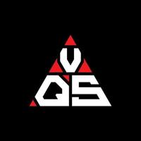 Diseño de logotipo de letra triangular vqs con forma de triángulo. monograma de diseño del logotipo del triángulo vqs. plantilla de logotipo de vector de triángulo vqs con color rojo. logotipo triangular vqs logotipo simple, elegante y lujoso.