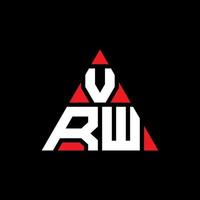 diseño de logotipo de letra de triángulo vrw con forma de triángulo. monograma de diseño de logotipo de triángulo vrw. plantilla de logotipo de vector de triángulo vrw con color rojo. logotipo triangular vrw logotipo simple, elegante y lujoso.