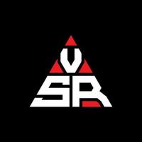 diseño de logotipo de letra de triángulo vsr con forma de triángulo. monograma de diseño del logotipo del triángulo vsr. plantilla de logotipo de vector de triángulo vsr con color rojo. logo triangular vsr logo simple, elegante y lujoso.