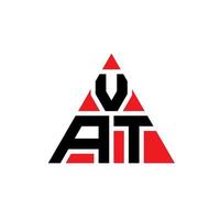 diseño del logotipo de la letra del triángulo del iva con forma de triángulo. monograma de diseño de logotipo de triángulo de IVA. plantilla de logotipo de vector de triángulo de IVA con color rojo. logotipo triangular de IVA logotipo simple, elegante y lujoso.