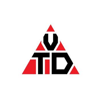 VTD triangle letter logo design with triangle shape. VTD triangle logo design monogram. VTD triangle vector logo template with red color. VTD triangular logo Simple, Elegant, and Luxurious Logo.