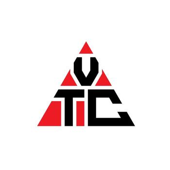 VTC triangle letter logo design with triangle shape. VTC triangle logo design monogram. VTC triangle vector logo template with red color. VTC triangular logo Simple, Elegant, and Luxurious Logo.
