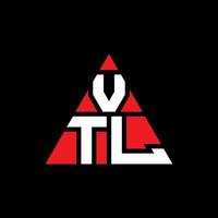 diseño de logotipo de letra de triángulo vtl con forma de triángulo. monograma de diseño de logotipo de triángulo vtl. plantilla de logotipo de vector de triángulo vtl con color rojo. logotipo triangular vtl logotipo simple, elegante y lujoso.