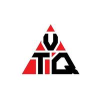 diseño de logotipo de letra triangular vtq con forma de triángulo. monograma de diseño de logotipo de triángulo vtq. plantilla de logotipo de vector de triángulo vtq con color rojo. logotipo triangular vtq logotipo simple, elegante y lujoso.