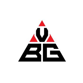 VBG triangle letter logo design with triangle shape. VBG triangle logo design monogram. VBG triangle vector logo template with red color. VBG triangular logo Simple, Elegant, and Luxurious Logo.