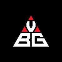 diseño de logotipo de letra de triángulo vbg con forma de triángulo. monograma de diseño de logotipo de triángulo vbg. plantilla de logotipo de vector de triángulo vbg con color rojo. logotipo triangular vbg logotipo simple, elegante y lujoso.