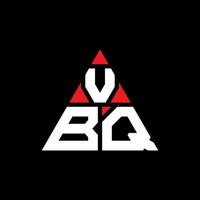 VBQ triangle letter logo design with triangle shape. VBQ triangle logo design monogram. VBQ triangle vector logo template with red color. VBQ triangular logo Simple, Elegant, and Luxurious Logo.