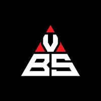 diseño de logotipo de letra triangular vbs con forma de triángulo. monograma de diseño de logotipo de triángulo vbs. plantilla de logotipo de vector de triángulo vbs con color rojo. logotipo triangular vbs logotipo simple, elegante y lujoso.