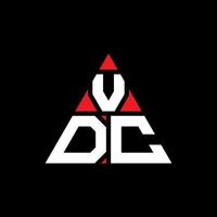 diseño de logotipo de letra de triángulo vdc con forma de triángulo. monograma de diseño de logotipo de triángulo vdc. plantilla de logotipo de vector de triángulo vdc con color rojo. logotipo triangular vdc logotipo simple, elegante y lujoso.