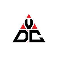 diseño de logotipo de letra de triángulo vdc con forma de triángulo. monograma de diseño de logotipo de triángulo vdc. plantilla de logotipo de vector de triángulo vdc con color rojo. logotipo triangular vdc logotipo simple, elegante y lujoso.