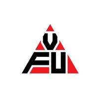 Diseño de logotipo de letra triangular vfu con forma de triángulo. monograma de diseño del logotipo del triángulo vfu. plantilla de logotipo de vector de triángulo vfu con color rojo. logotipo triangular vfu logotipo simple, elegante y lujoso.