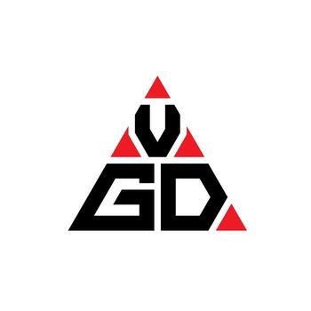 VGD triangle letter logo design with triangle shape. VGD triangle logo design monogram. VGD triangle vector logo template with red color. VGD triangular logo Simple, Elegant, and Luxurious Logo.