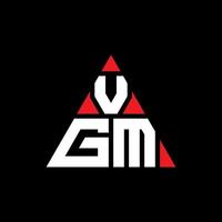diseño de logotipo de letra triangular vgm con forma de triángulo. monograma de diseño de logotipo de triángulo vgm. plantilla de logotipo de vector de triángulo vgm con color rojo. logotipo triangular vgm logotipo simple, elegante y lujoso.