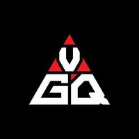 Diseño de logotipo de letra triangular vgq con forma de triángulo. monograma de diseño de logotipo de triángulo vgq. plantilla de logotipo de vector de triángulo vgq con color rojo. logotipo triangular vgq logotipo simple, elegante y lujoso.