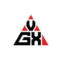Diseño de logotipo de letra triangular vgx con forma de triángulo. monograma de diseño de logotipo de triángulo vgx. plantilla de logotipo de vector de triángulo vgx con color rojo. logotipo triangular vgx logotipo simple, elegante y lujoso.