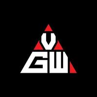 vgw diseño de logotipo de letra triangular con forma de triángulo. monograma de diseño de logotipo de triángulo vgw. plantilla de logotipo de vector de triángulo vgw con color rojo. logotipo triangular vgw logotipo simple, elegante y lujoso.