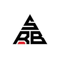 diseño de logotipo de letra de triángulo srb con forma de triángulo. monograma de diseño del logotipo del triángulo srb. plantilla de logotipo de vector de triángulo srb con color rojo. logotipo triangular srb logotipo simple, elegante y lujoso.