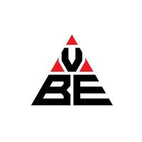 diseño de logotipo de letra de triángulo vbe con forma de triángulo. monograma de diseño de logotipo de triángulo vbe. plantilla de logotipo de vector de triángulo vbe con color rojo. logotipo triangular vbe logotipo simple, elegante y lujoso.