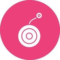 Yoyo Glyph Circle Background Icon vector
