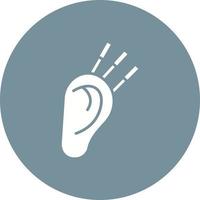 Ear Therapy Glyph Circle Background Icon vector