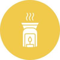 Aromatherapy Glyph Circle Background Icon vector