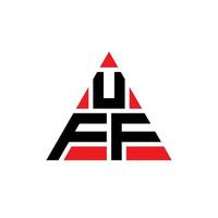 diseño de logotipo de letra de triángulo uff con forma de triángulo. monograma de diseño de logotipo de triángulo uff. plantilla de logotipo de vector de triángulo uff con color rojo. logotipo triangular uff logotipo simple, elegante y lujoso.