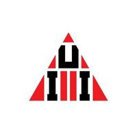 UII triangle letter logo design with triangle shape. UII triangle logo design monogram. UII triangle vector logo template with red color. UII triangular logo Simple, Elegant, and Luxurious Logo.