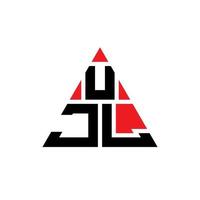 Diseño de logotipo de letra triangular ujl con forma de triángulo. monograma de diseño del logotipo del triángulo ujl. plantilla de logotipo de vector de triángulo ujl con color rojo. logotipo triangular ujl logotipo simple, elegante y lujoso.