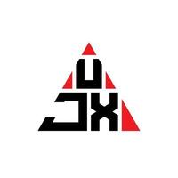 Diseño de logotipo de letra triangular ujx con forma de triángulo. monograma de diseño del logotipo del triángulo ujx. plantilla de logotipo de vector de triángulo ujx con color rojo. logotipo triangular ujx logotipo simple, elegante y lujoso.