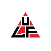 diseño de logotipo de letra de triángulo ulf con forma de triángulo. monograma de diseño del logotipo del triángulo ulf. plantilla de logotipo de vector de triángulo ulf con color rojo. logotipo triangular ulf logotipo simple, elegante y lujoso.