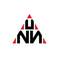 UNN triangle letter logo design with triangle shape. UNN triangle logo design monogram. UNN triangle vector logo template with red color. UNN triangular logo Simple, Elegant, and Luxurious Logo.