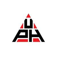 diseño de logotipo de letra de triángulo uph con forma de triángulo. monograma de diseño de logotipo de triángulo uph. plantilla de logotipo de vector de triángulo uph con color rojo. logotipo triangular uph logotipo simple, elegante y lujoso.