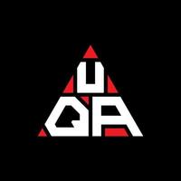 diseño de logotipo de letra triangular uqa con forma de triángulo. monograma de diseño del logotipo del triángulo uqa. plantilla de logotipo de vector de triángulo uqa con color rojo. logotipo triangular uqa logotipo simple, elegante y lujoso.