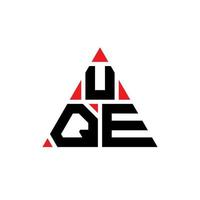 UQE triangle letter logo design with triangle shape. UQE triangle logo design monogram. UQE triangle vector logo template with red color. UQE triangular logo Simple, Elegant, and Luxurious Logo.