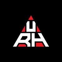 diseño de logotipo de letra de triángulo urh con forma de triángulo. monograma de diseño del logotipo del triángulo urh. plantilla de logotipo de vector de triángulo urh con color rojo. logotipo triangular urh logotipo simple, elegante y lujoso.