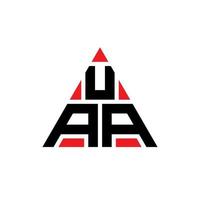 diseño de logotipo de letra triangular uaa con forma de triángulo. monograma de diseño del logotipo del triángulo uaa. plantilla de logotipo de vector de triángulo uaa con color rojo. logo triangular uaa logo simple, elegante y lujoso.