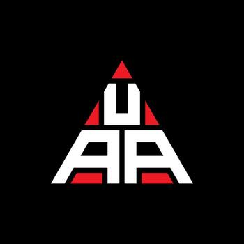 UAA triangle letter logo design with triangle shape. UAA triangle logo design monogram. UAA triangle vector logo template with red color. UAA triangular logo Simple, Elegant, and Luxurious Logo.