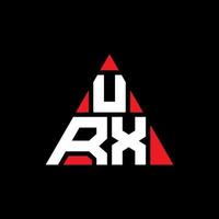 diseño de logotipo de letra de triángulo urx con forma de triángulo. monograma de diseño del logotipo del triángulo urx. plantilla de logotipo de vector de triángulo urx con color rojo. logotipo triangular urx logotipo simple, elegante y lujoso.