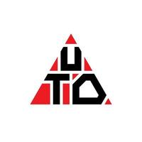 diseño de logotipo de letra de triángulo uto con forma de triángulo. monograma de diseño de logotipo de triángulo automático. plantilla de logotipo de vector de triángulo uto con color rojo. logotipo triangular uto logotipo simple, elegante y lujoso.