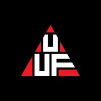 uuf diseño de logotipo de letra triangular con forma de triángulo. monograma de diseño del logotipo del triángulo uuf. plantilla de logotipo de vector de triángulo uuf con color rojo. logotipo triangular uuf logotipo simple, elegante y lujoso.