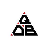 QOB triangle letter logo design with triangle shape. QOB triangle logo design monogram. QOB triangle vector logo template with red color. QOB triangular logo Simple, Elegant, and Luxurious Logo.