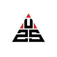 UZS triangle letter logo design with triangle shape. UZS triangle logo design monogram. UZS triangle vector logo template with red color. UZS triangular logo Simple, Elegant, and Luxurious Logo.